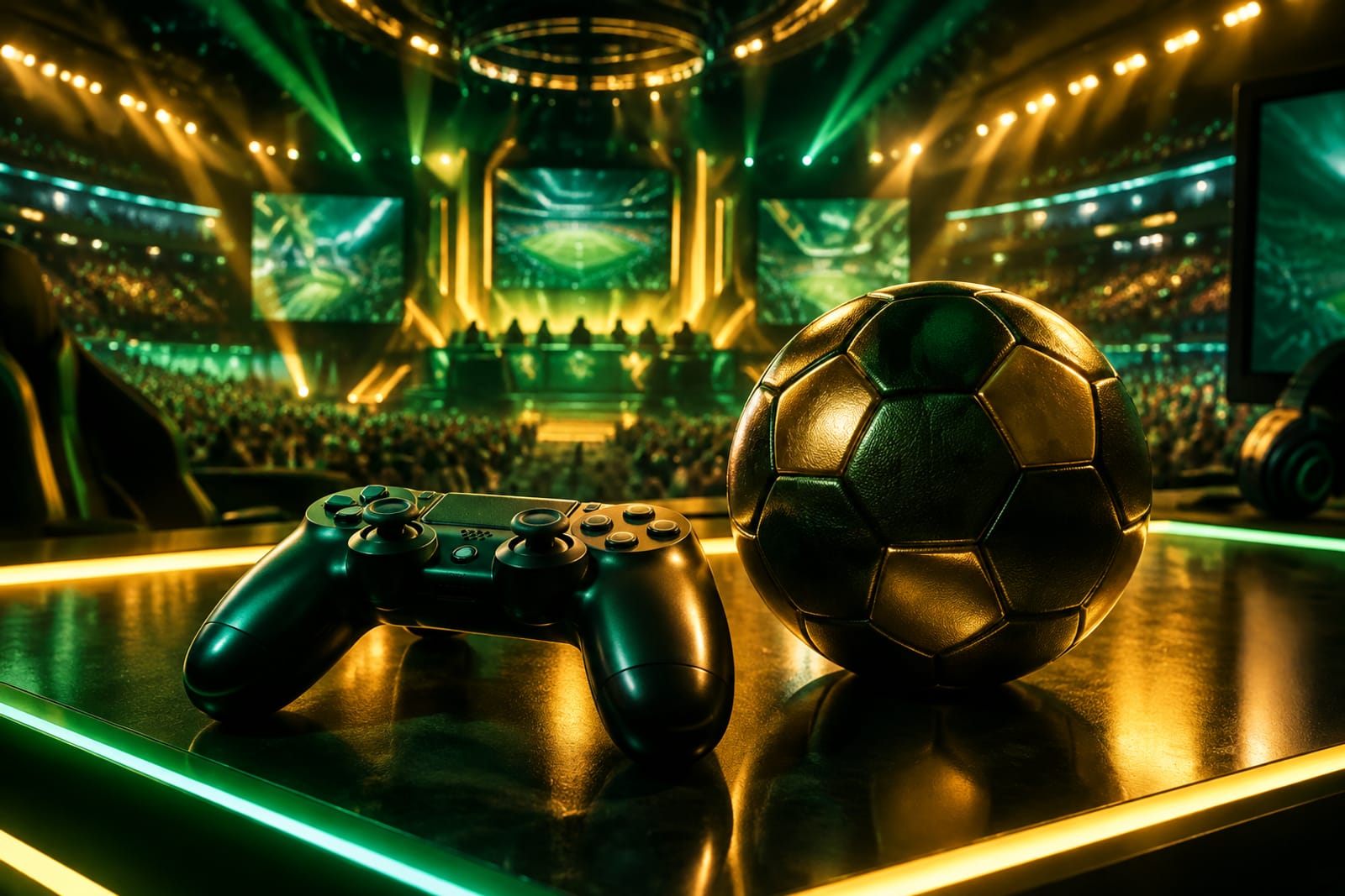 Comando de jogo dourado