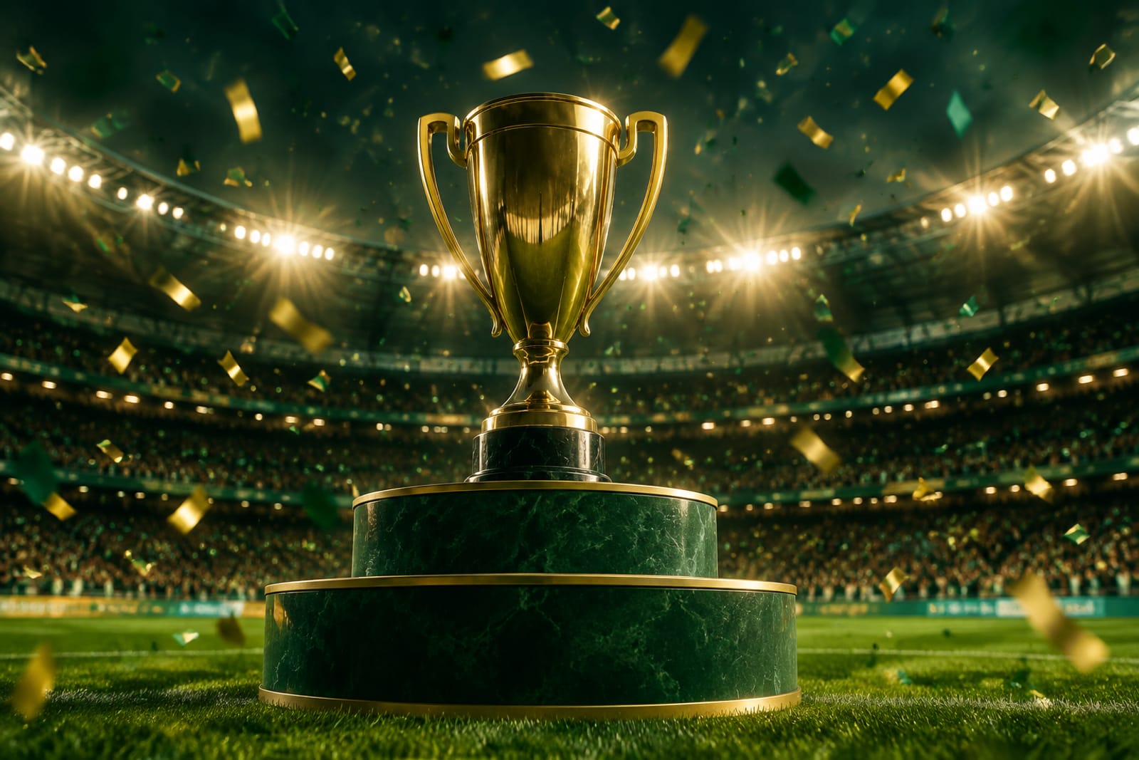 Troféu sobre relvado